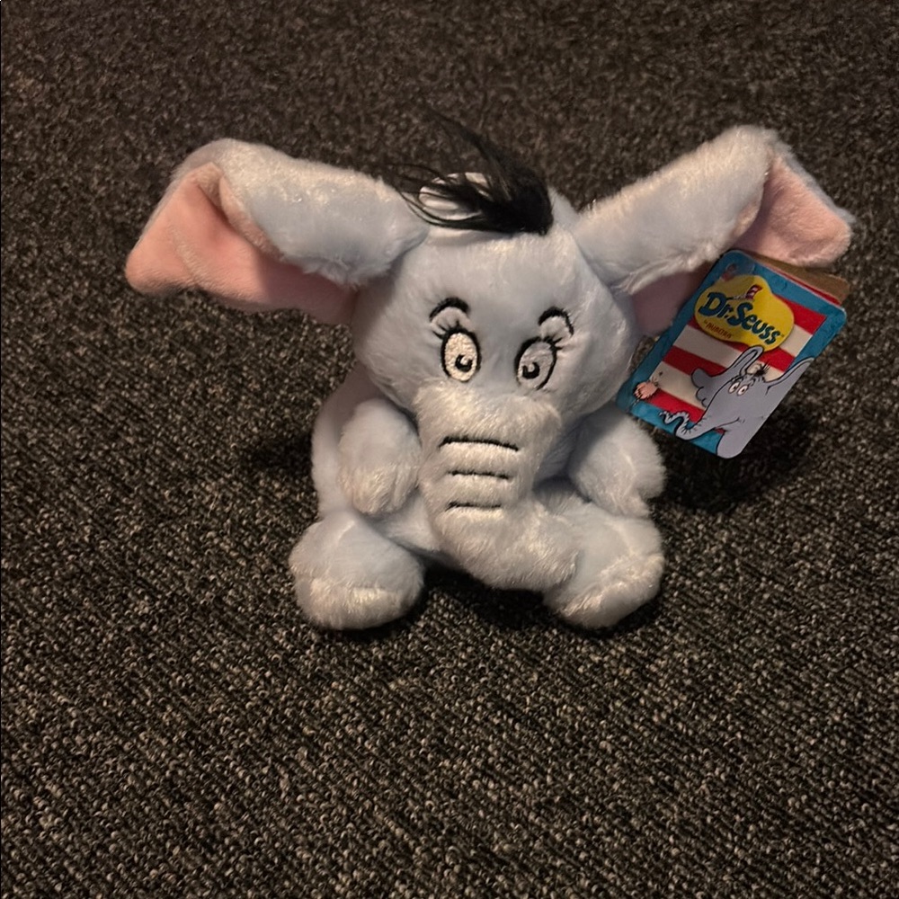 Dr. Seuss Blue Horton hears a who Elephant Plush